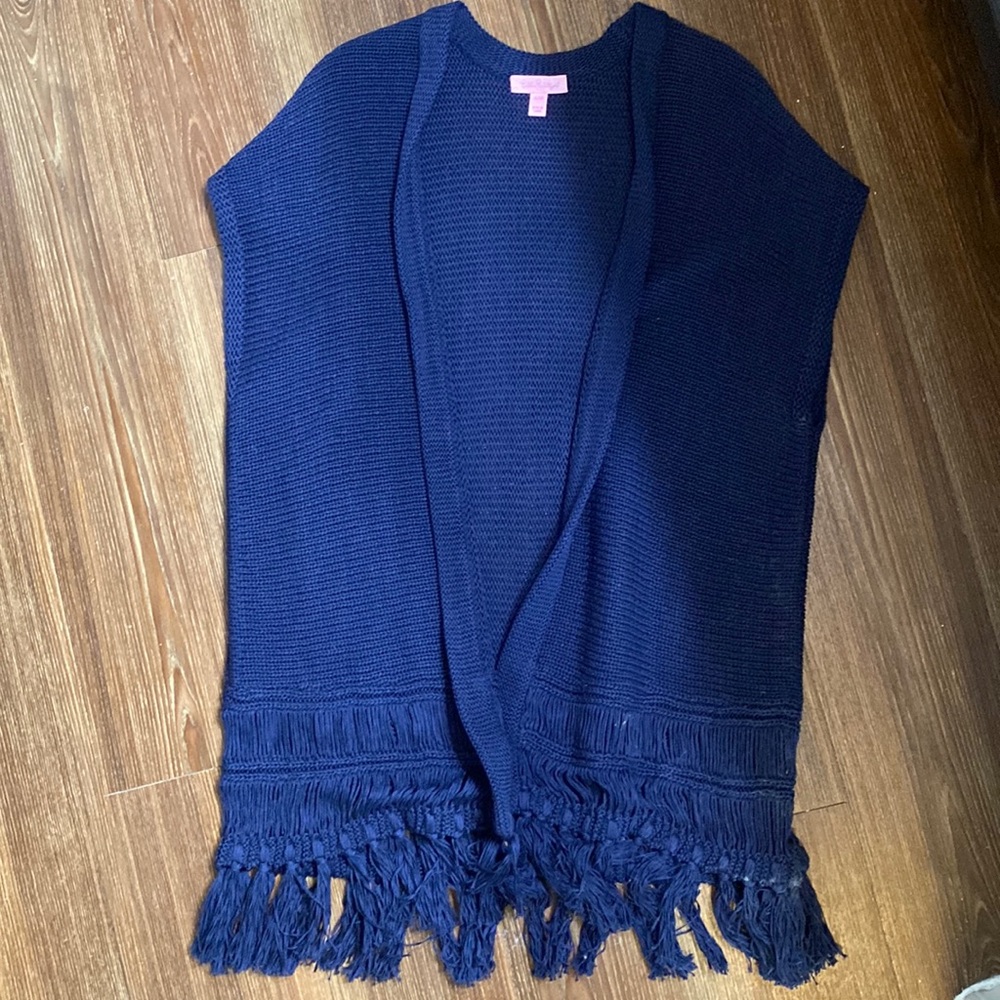 Lilly Pulitzer sleeveless cardigan navy